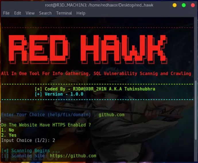 RED_HAWK：基于PHP实现的信息收集与SQL注入漏洞扫描工具