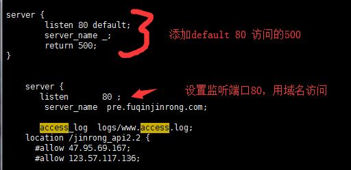 Nginx中用IP方式无法访问页面项目