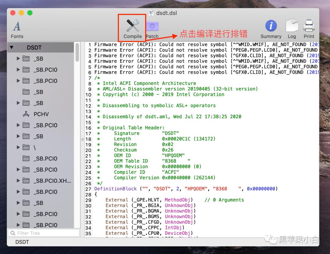 DSDT是你黑苹果生涯必须要过的一个坎，不要觉得它很难，就是一个纸老虎，弱鸡一个，so easy