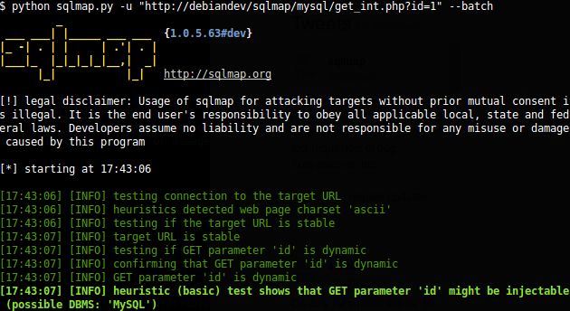 sql注入神器 - sqlmap