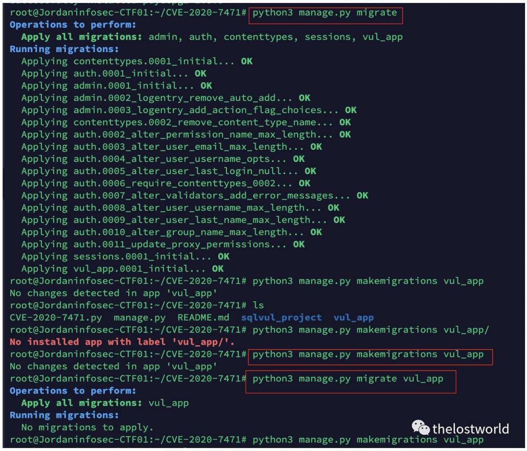 CVE-2020-7471-Django SQL注入漏洞复现