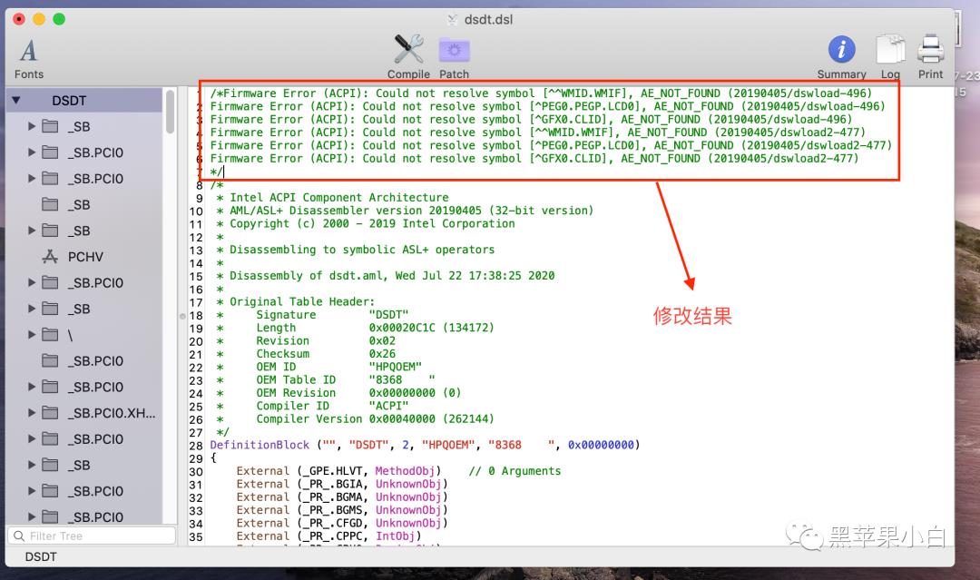 DSDT是你黑苹果生涯必须要过的一个坎，不要觉得它很难，就是一个纸老虎，弱鸡一个，so easy