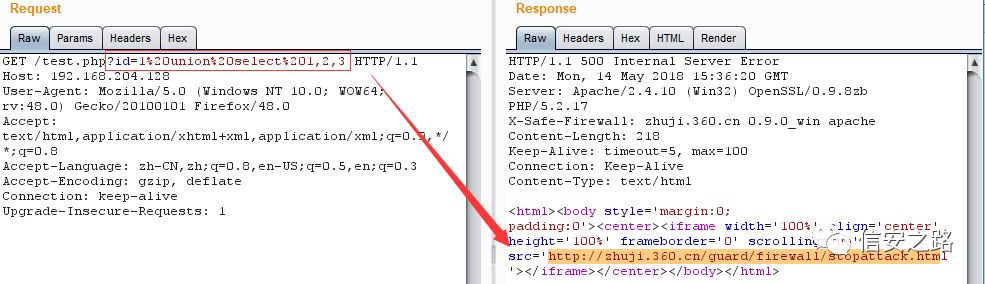 Bypass 360主机卫士SQL注入防御（多姿势）