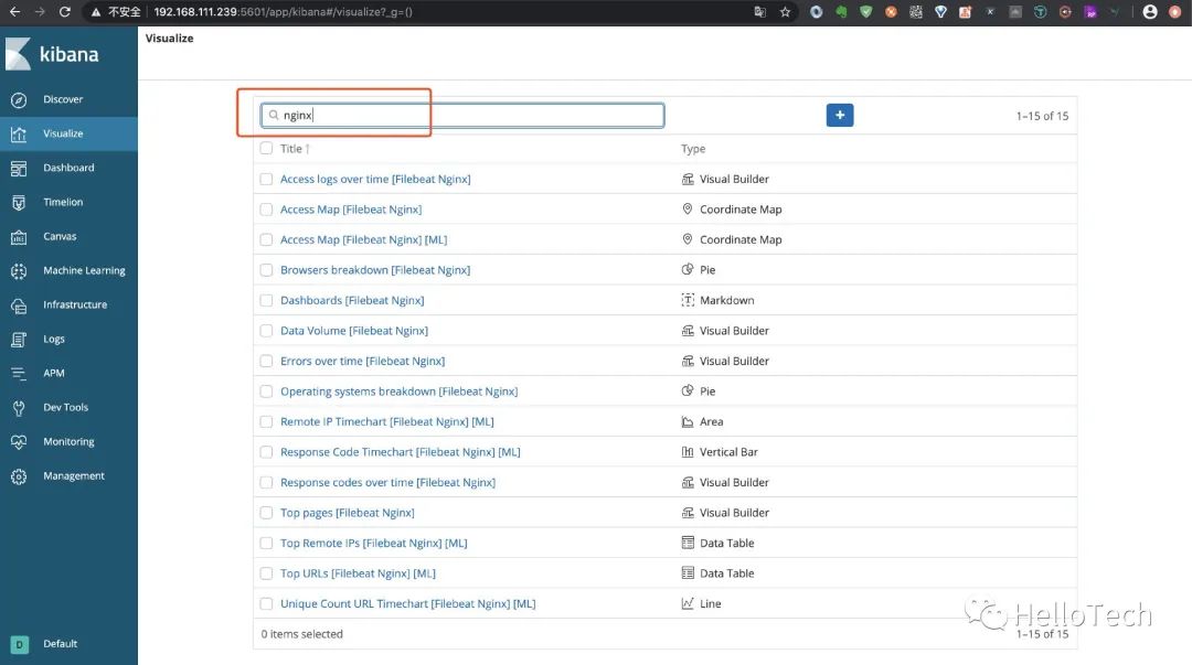 1分钟系列-在 Kibana 安装和使用 Nginx 的日志仪表盘