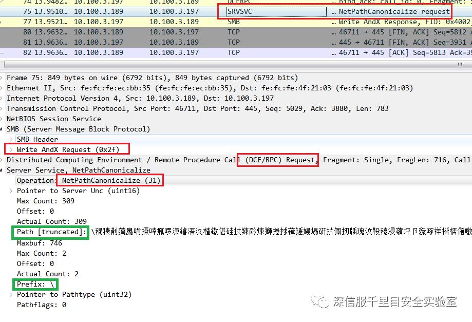 SMB RPC类漏洞攻防对抗系列（一）：利用SMB_COM_WRITE_ANX分割PRC流量检测特征