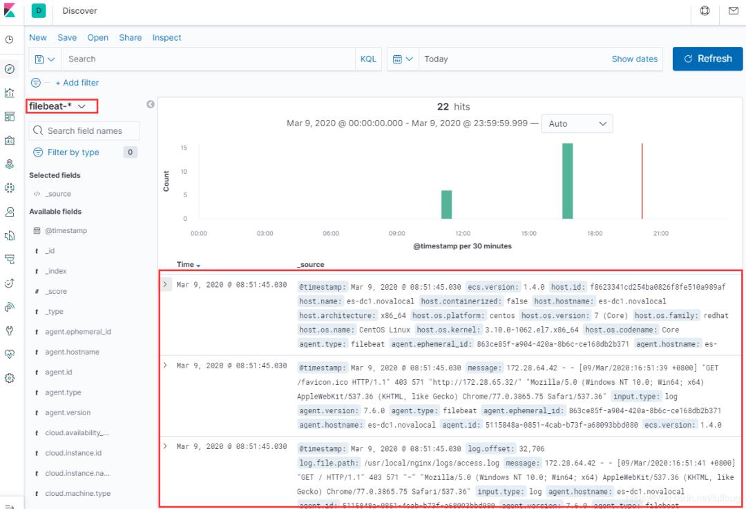 通过 filebeat、logstash、rsyslog 采集 nginx 日志的几种方式