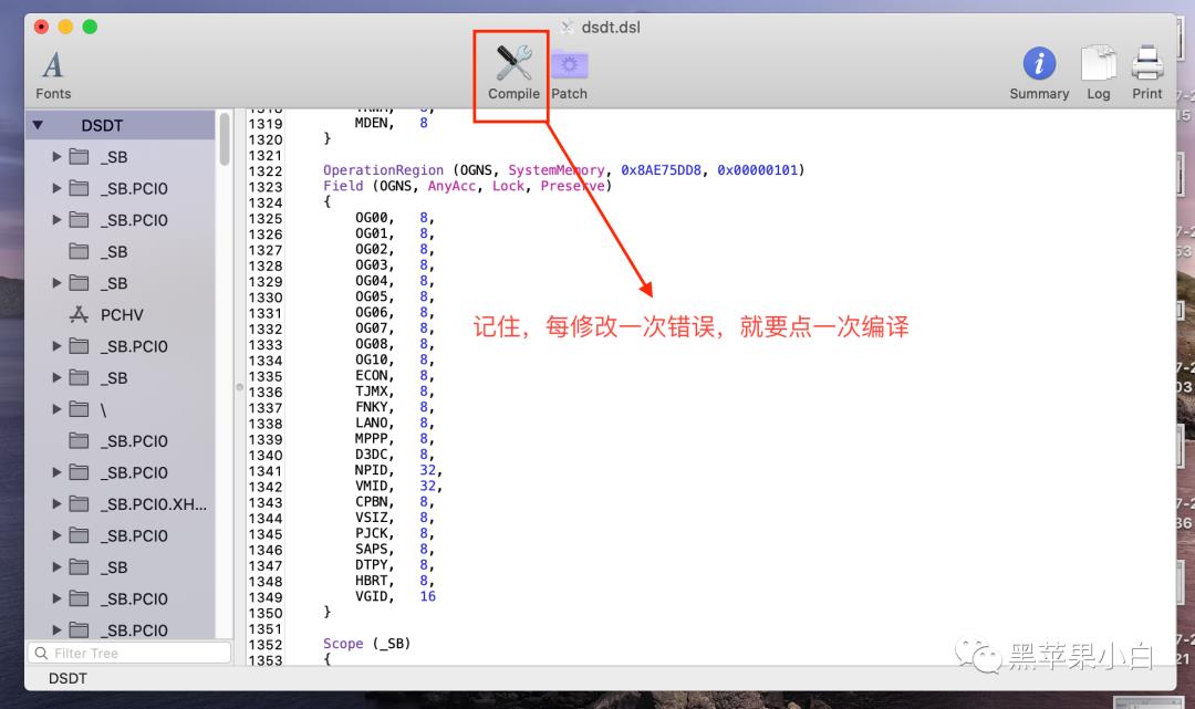 DSDT是你黑苹果生涯必须要过的一个坎，不要觉得它很难，就是一个纸老虎，弱鸡一个，so easy