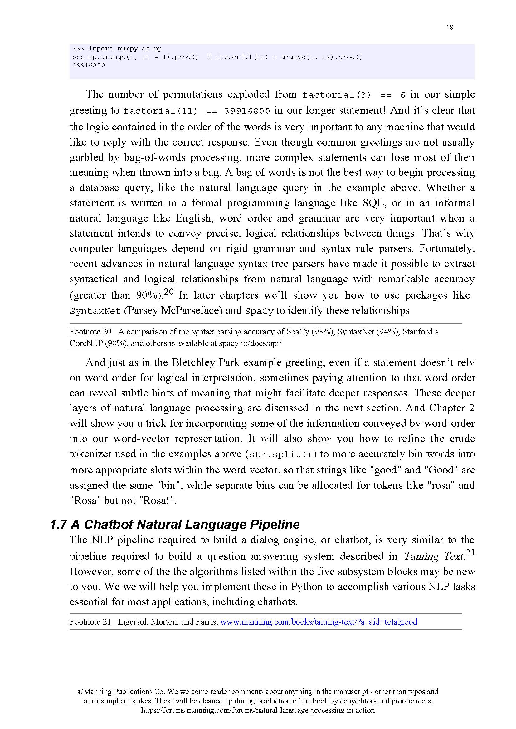 【下载】Python自然语言处理实战书籍和代码《Natural Language Processing in Action》