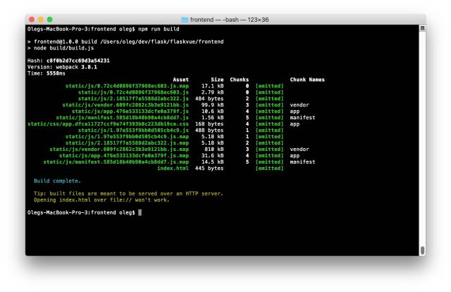 Vue 之Flask实现全栈单页面应用