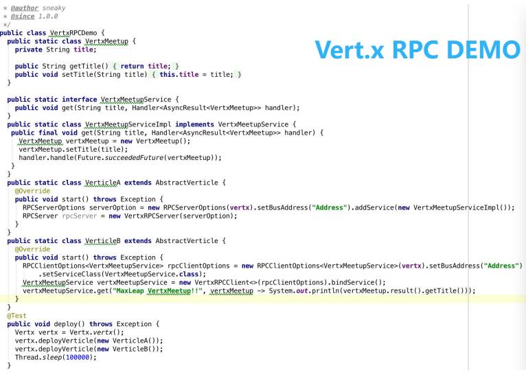 Maxleap Vertx应用实践