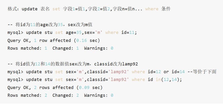 MySQL数据结构类型及操作（2）：