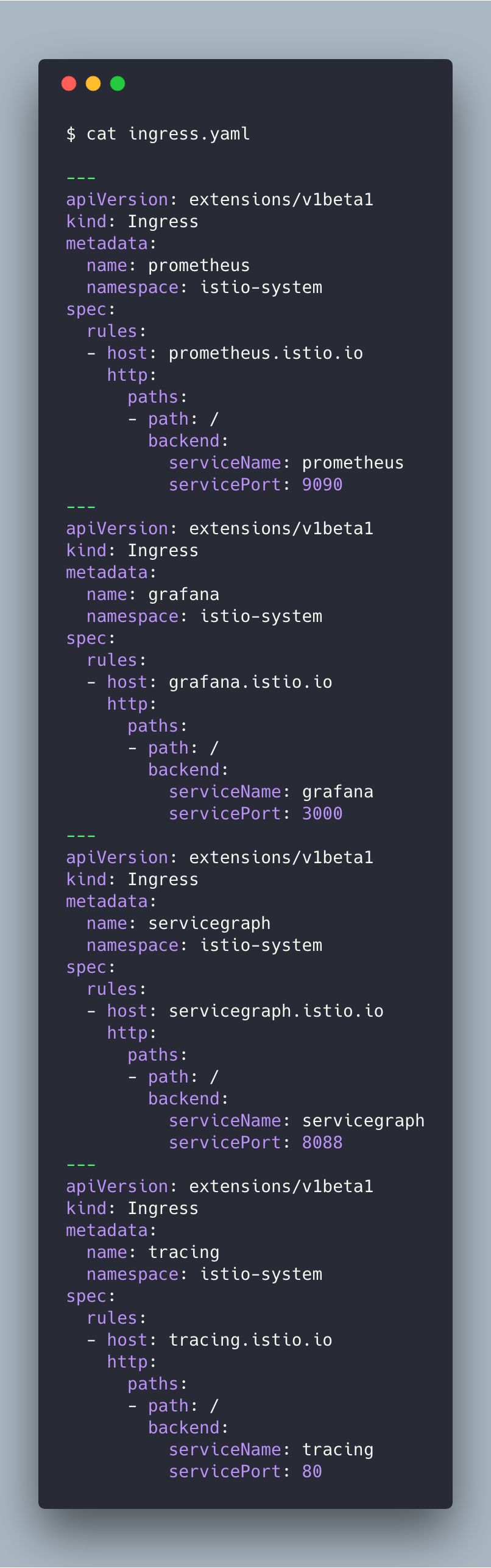 Istio 1.0 部署