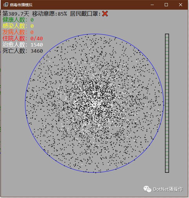 C# 版本 疫情传播仿真程序