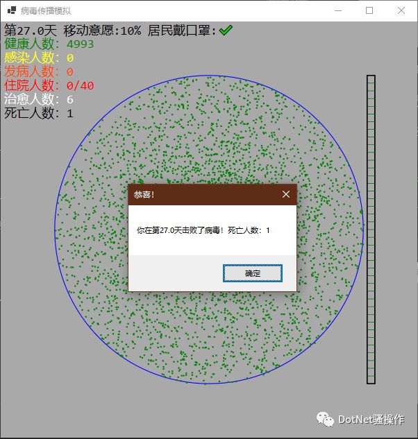 C# 版本 疫情传播仿真程序