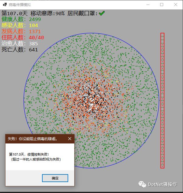 C# 版本 疫情传播仿真程序