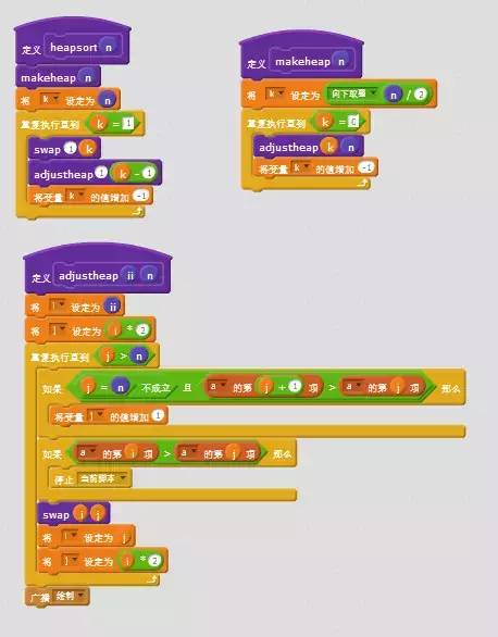 scratch图解排序算法：插入排序、冒泡排序、选择排序、归并排序、快速排序、堆排序