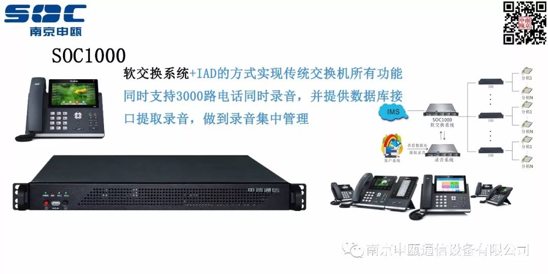 SOC1000支持负载均衡和冗余备份功能提供稳定可靠的软交换能力