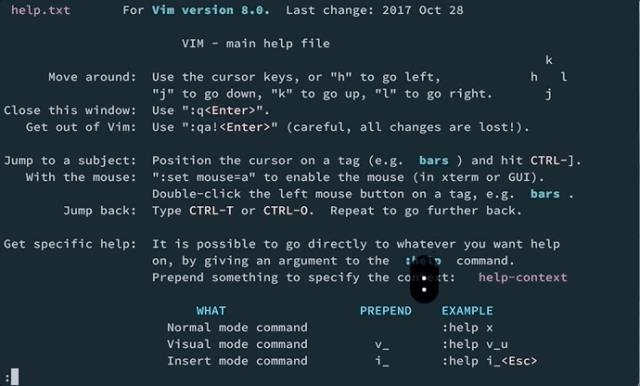 Vim 工具：自带帮助系统