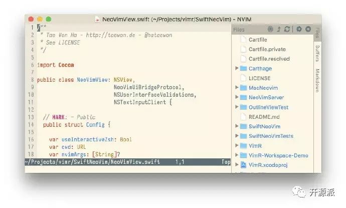 Mac OS下不一样的Vim 体验-VimR