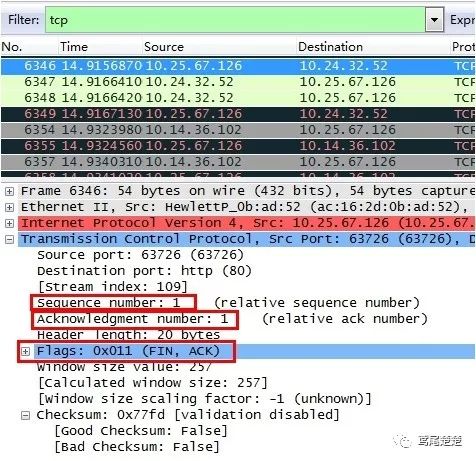wireshark学习笔记：TCP协议抓包分析