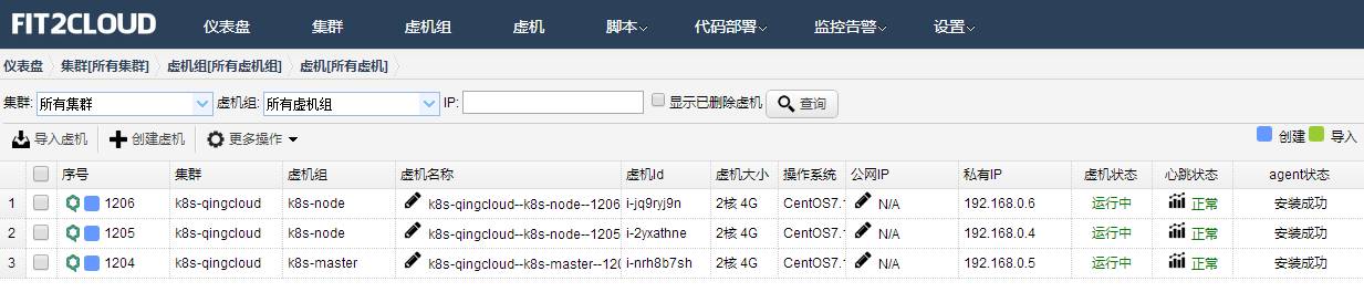 使用FIT2CLOUD在青云QingCloud快速部署和管理Kubernetes集群