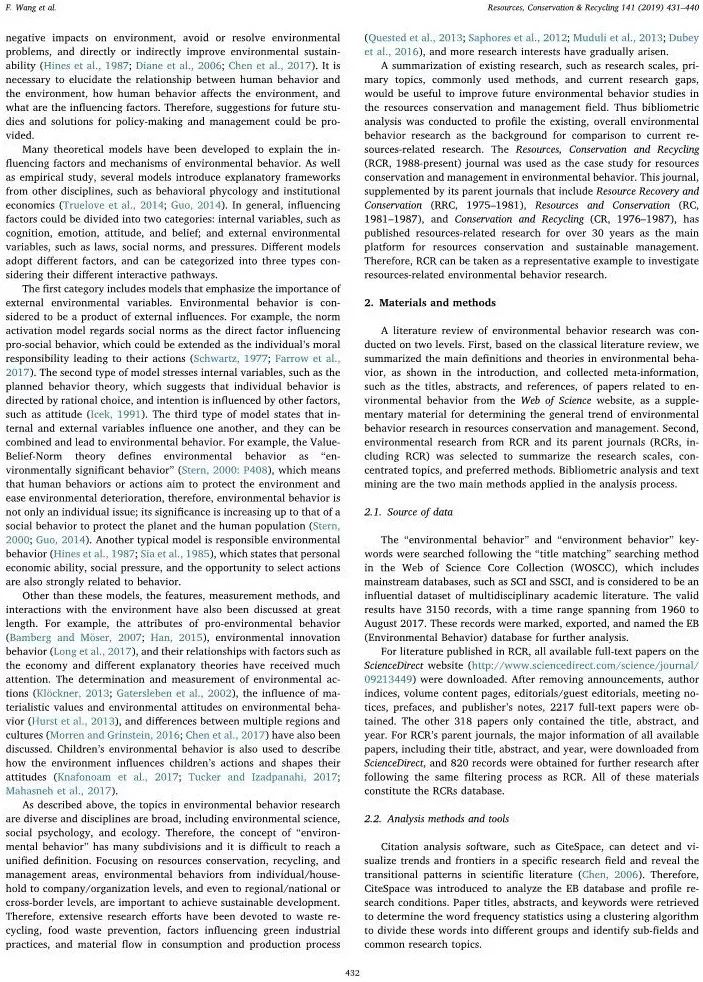 词中窥意：采用文本挖掘研究资源保护与管理中的环境行为
