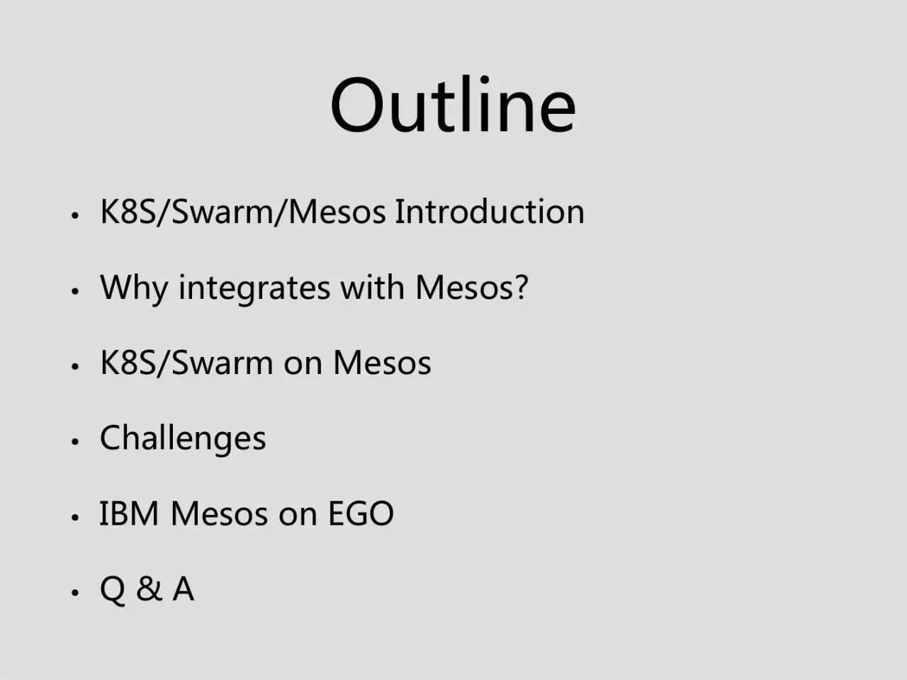 马达 | Kubernetes/Swarm on Mesos