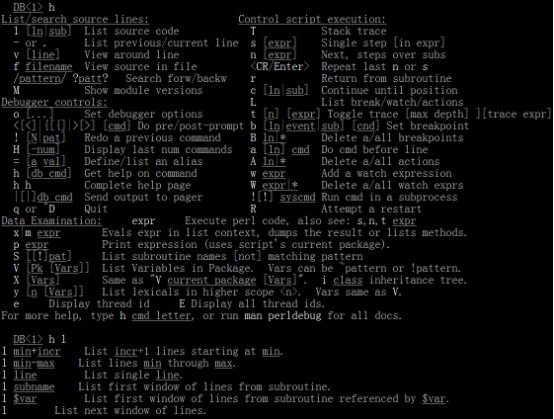 关于debug，Perl命令行调试器了解一下