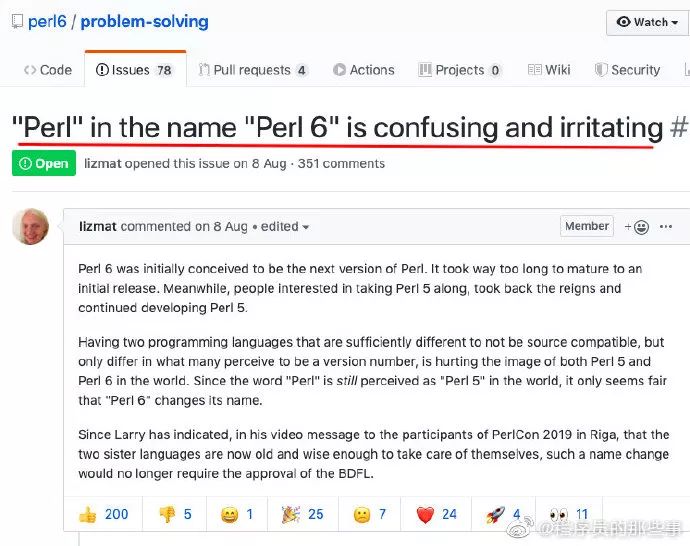 Perl 之父同意 Perl 6 改名为 Raku