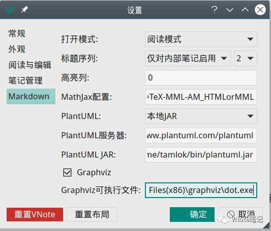 VNote配置PlantUML和Graphviz