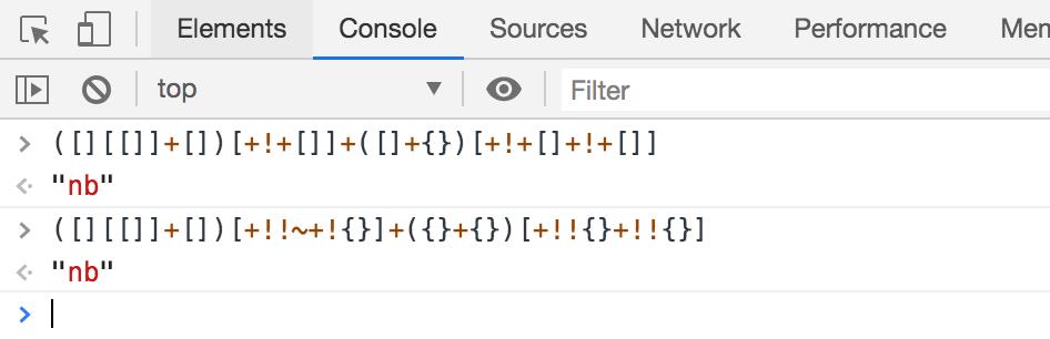 执行无字母的JavaScript语句