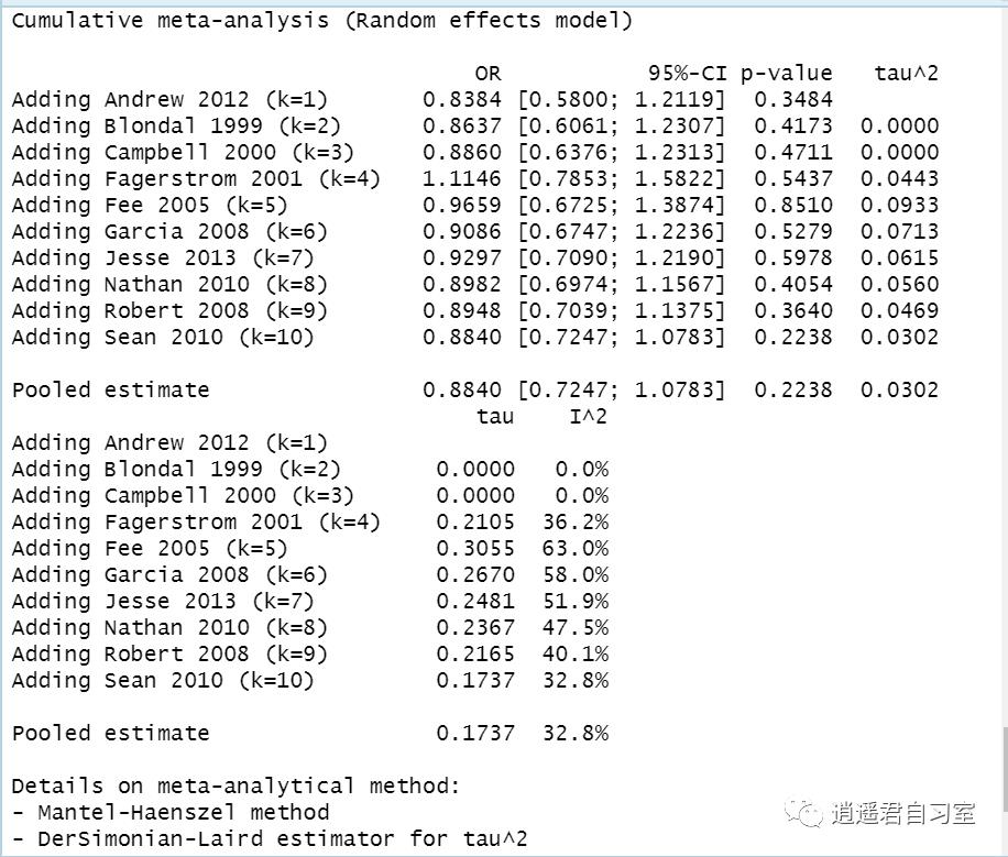 一文掌握R语言快速实现普通Meta分析