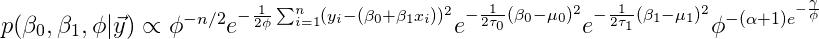 R语言中Gibbs抽样的Bayesian简单线性回归