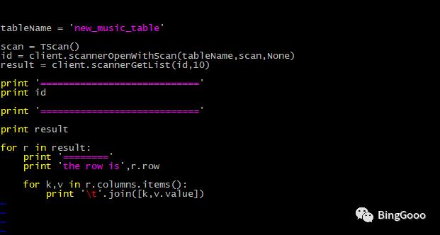 hbase----使用Python开发