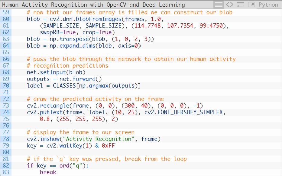 独家 | 利用OpenCV和深度学习来实现人类活动识别（附链接）