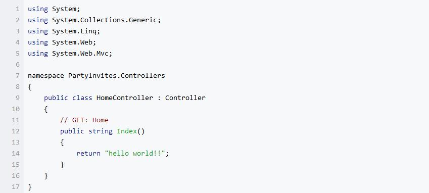 mvc（1）——新建一个ASP.NET MVC项目