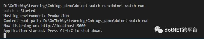 dotnet watch+vs code提升asp.net core开发效率