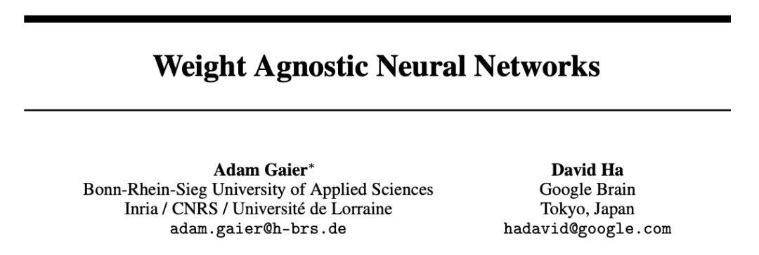 告别深度学习炼丹术！谷歌大脑提出“权重无关”神经网络