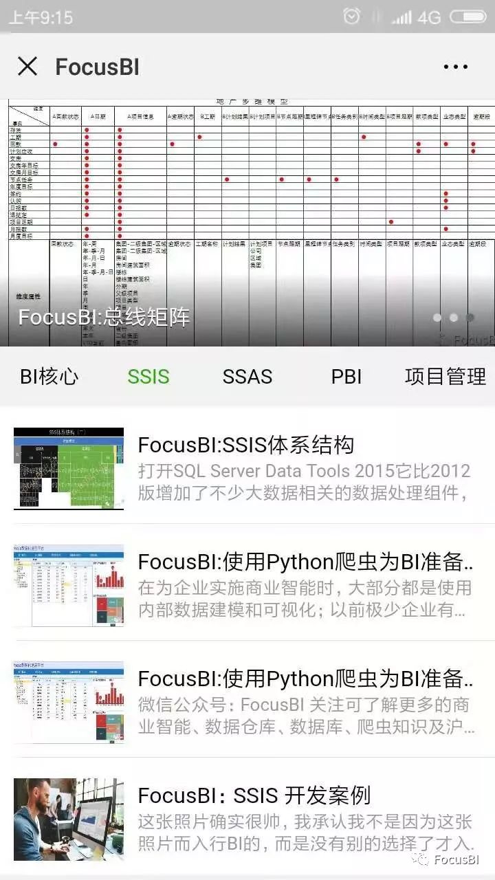 FocusBI:商业智能场景