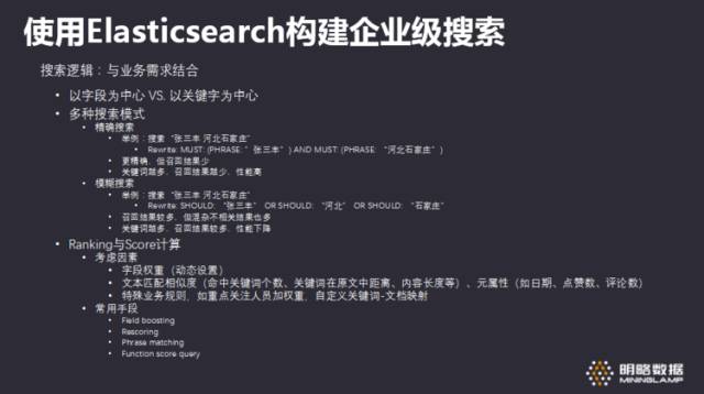 「明略讲堂」如何使用Elasticsearch构建企业级搜索方案？【技术干货】