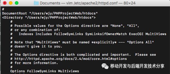 mac使用系统自带apache+php配置apache+php+mysql开发环境