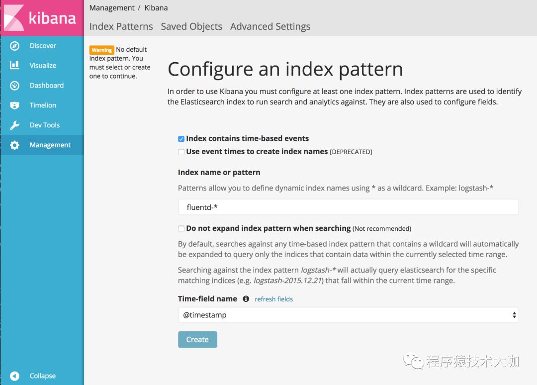 EFK(Elasticsearch + Fluentd + Kibana)方式进行Docker日志收集、检索展示