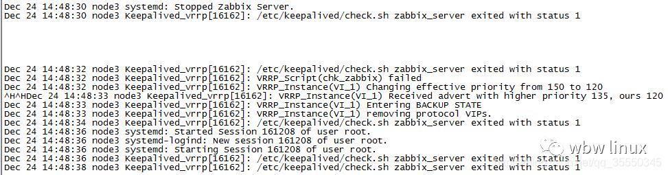 zabbix集群使用keepalived的高可用方案