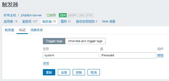 Zabbix Template-level and host-level tags