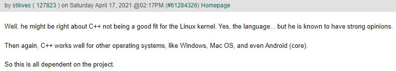 Linux 之父再喷C++ "真是一门很烂的语言！"
