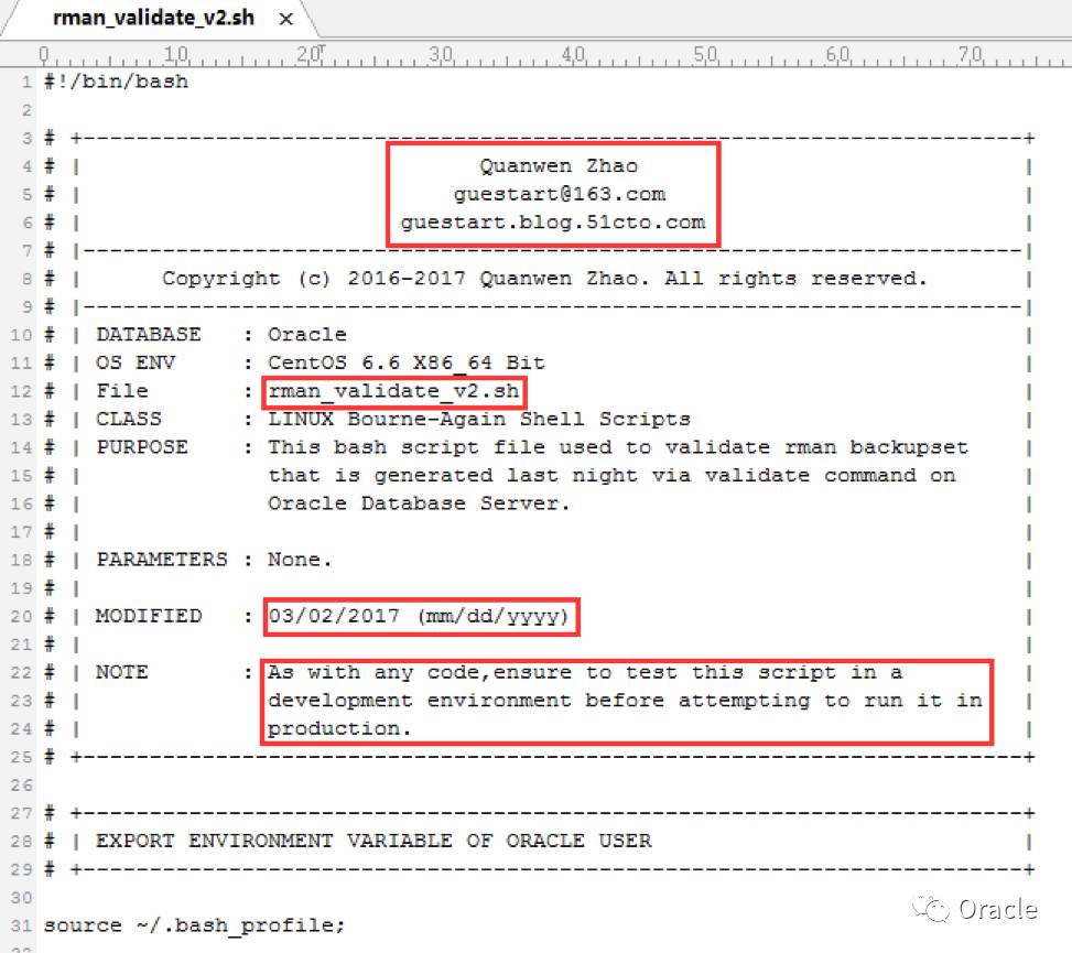 利用SHELL脚本来验证Oracle数据库RMAN备份集的有效性