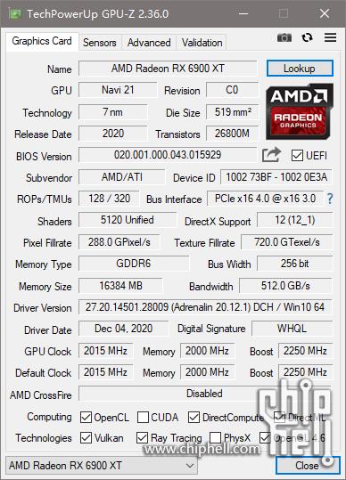 [评测]AMD Radeon RX 6900 XT 评测