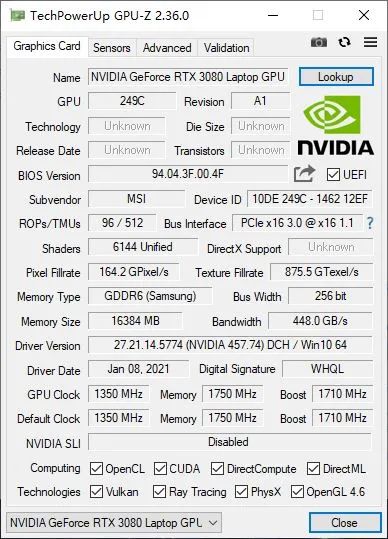 聊一款高功耗RTX3080的旗舰级游戏本