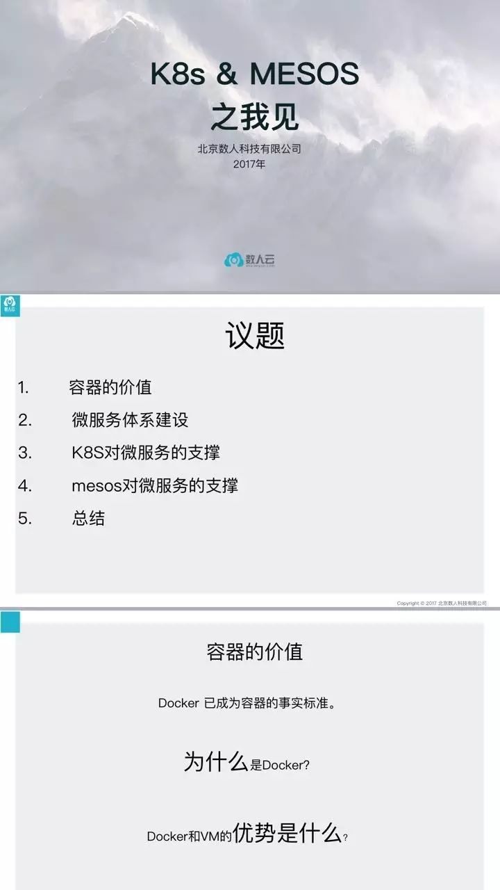PPT来啦 | 数人云分享Kubernetes & Mesos之我见