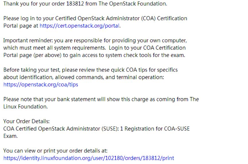 浅谈OpenStack社区COA认证考试